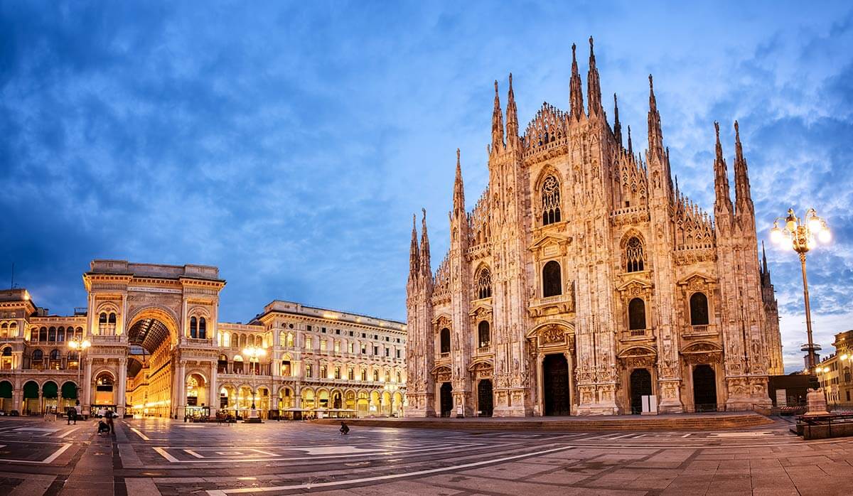 Milan Cathedral at dusk