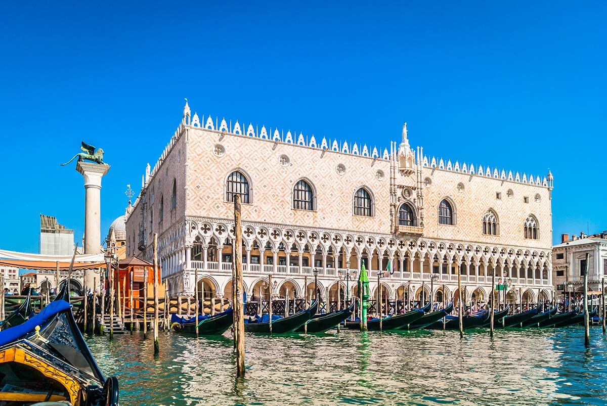 Doge's Palace and gondolas, Venice